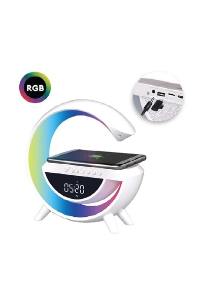 divendi-ro Lampă inteligentă cu 7 culori, ceas și difuzor, wireless, Bluetoot...