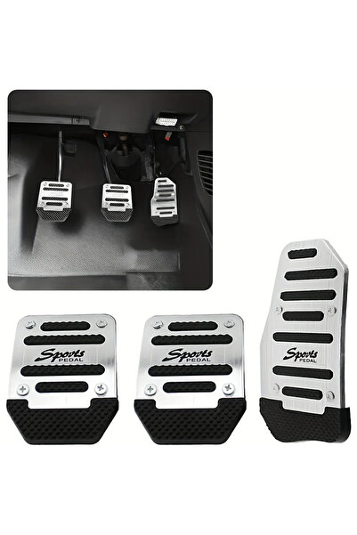 Choice غطاء حماية دواسات السيارة العالمي الفضي، دواسة الفرامل، دواسة الوقود، ...