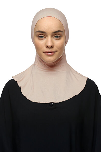 Altobeh Дамски хиджаб Практичен хиджаб с яка и яка - Спортно боне Пудра