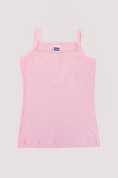 NBB Pembe Jakarlı İp Askılı Kız Çocuk Atlet