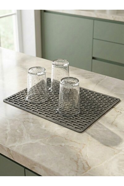 MappleHome Правоъгълен силиконов регулируем неплъзгащ се плот за мивка и вътр...