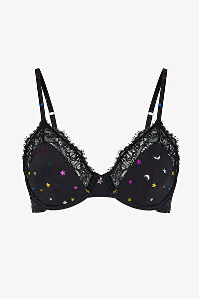 Penti Siyah Micro Lace Wire Sütyen