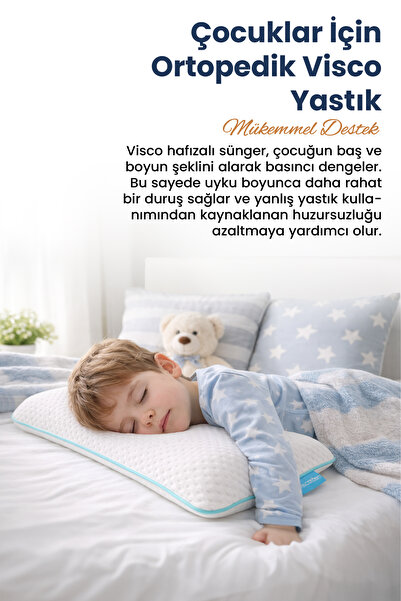 Viscofoam ViscoKidz Ortopedik Çocuk Yastığı Visco Yastık 67.5x33x6cm