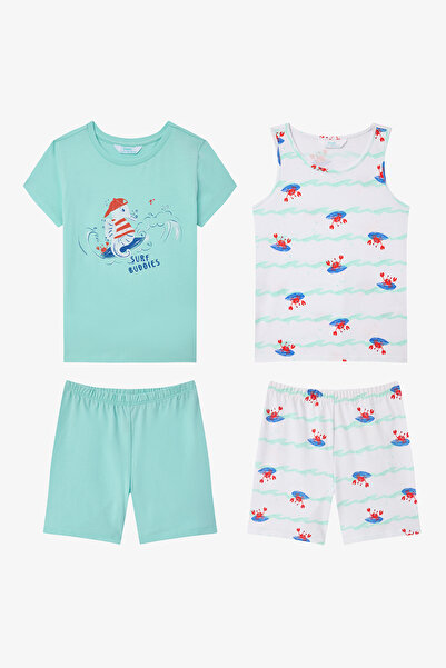 Penti Boys' Surf Buddies Cotton 2-Piece Pajama Set