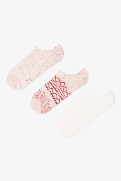 Penti 3 чифта памучни чорапи за маратонки с ретро десени