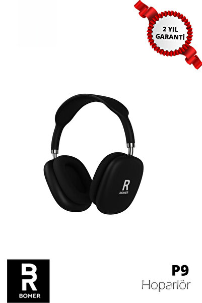 BOMER P9 Bluetooth Kulaklık Kulak Üstü Kablosuz Mikrofonlu SD Kart AUX Girişl...