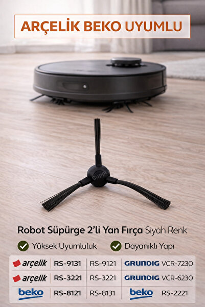 Arçelik RS 8131 -RS 9131-RS9121- RS821-RS8131 Aspirator robot Perie laterală ...