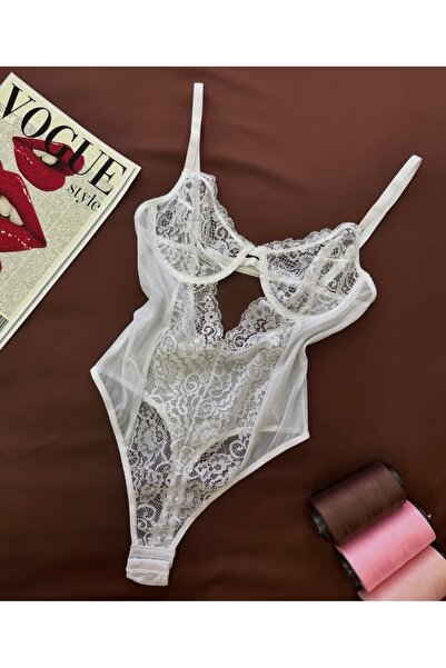 Fanwet Γυναικείο φανταχτερό εσώρουχο με δαντέλα και στρινγκ