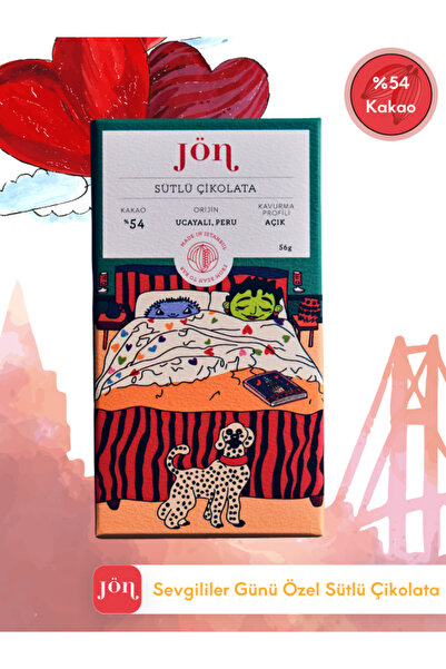 jön Sevgililer Günü Özel Sütlü Çikolata 56 gr