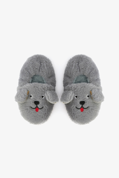 Penti Γκρι μποτάκια για αγόρια με λεπτομέρεια κεντήματος με αρκούδες, με απαλ...