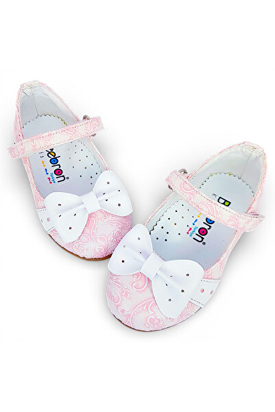 BEEBRON أحذية الباليه للفتيات من أورثوبيديك للأطفال والرضع منقوشة باللون الور...