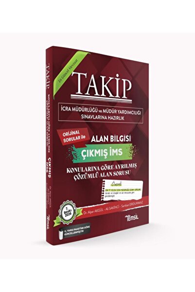 Temsil Kitap TAKİP İcra Müdürlüğü Alan Bilgisi Çıkmış Soru Bankası Çözümlü