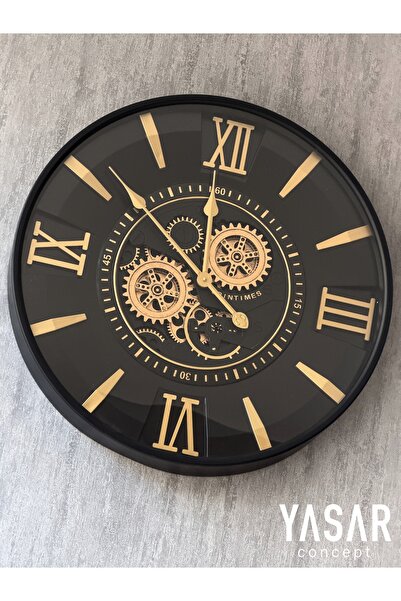 YASAR CONCEPT Axiom Metal Çarklı Duvar Saati 60 Cm