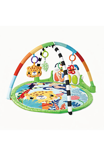 ibaby مفرش ألعاب تعليمي للأطفال 3 في 1 مع بيانو موسيقي وألعاب معلقة - بساط أن...