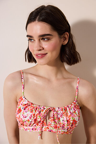 Penti Scarlett Bandeau Textured Multi-Colored Bikini Top