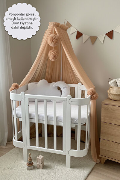 Kiddy Happy Şampanya Beşik Cibinliği Ve Cibinlik Aparatı