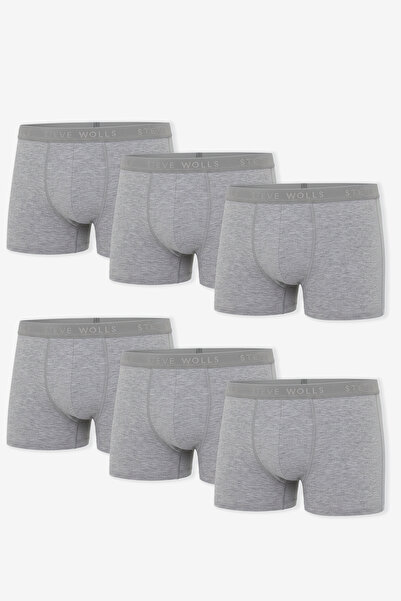 Steve Wolls Boxer din Lycra, gri pentru bărbați, 6 piese - 24102