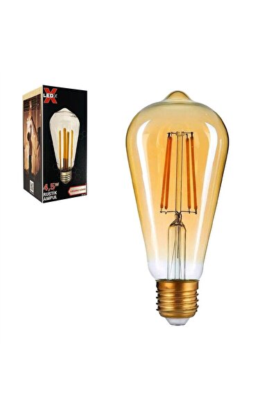 Powermaster Ledx ST-64 Kırılmaz Gövde 4,5 Watt Düz Rustik Ampul