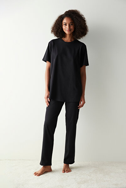 Penti Mama Hamile Tişört Siyah Pijama Üstü