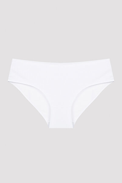 Penti Chiloți hipster albi din bumbac ușor