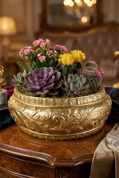 Evene Saksı Büyük Saksı Çiçek Saksısı Büyük Boy Saksı Salon Saksısı Model 5 G...