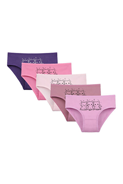 Donella Set of 5 girls' panties, 4171PB43, cotton, Donella-4-5 years