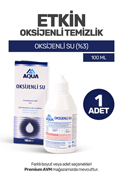 aquamed Oksijenli Su 100 ml | Cilt ve Yüzey Temizliği İçin Oksijenle Güçlendi...