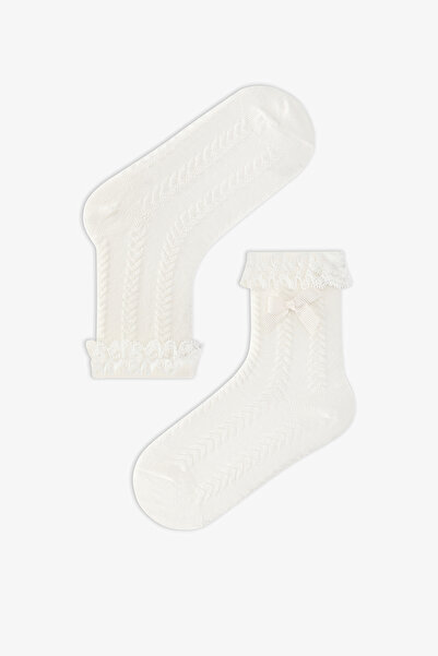 Penti Kız Çocuk Dantelli Soket Çorap