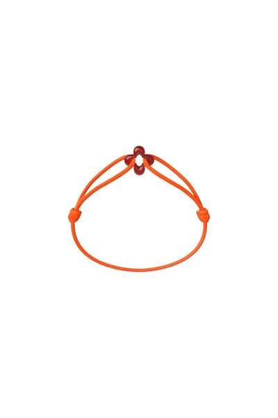 Wecord London Mini Red Clover Cord Bracelet