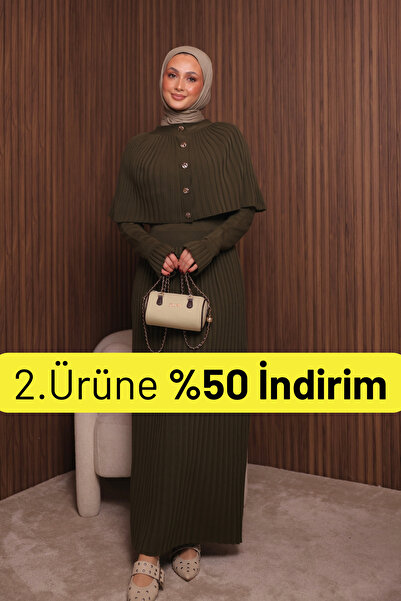 Balenbi Women's Tight Knitted Cape Sweater Hijab Dress Std Size 1150