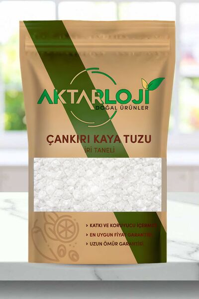 aktarloji 1 Kg Çankırı İri Kaya Tuzu / Rafine Edilmemiş Tane Tuz / Katkısız &...