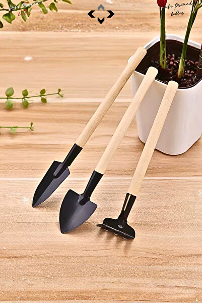 LİGROUND 3’lü Mini Bahçe Seti Kürek Tırmık Çapa El Aletleri Saksı, Balkon ve ...