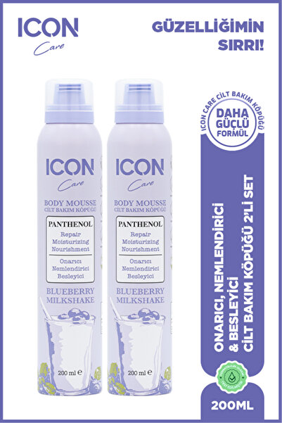ICON Care ICON CİLT BAKIM KÖPÜĞÜ BLUEBERRY & MILKSHAKE 2'Lİ SET