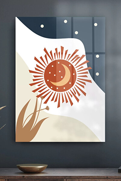 Decovetro Stakleni sto, sjajno sunce i mesec