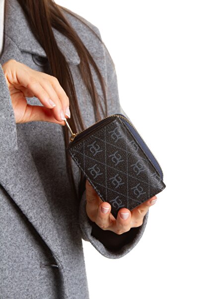 Eliza Kadın Mini Cüzdan Fermuarlı Çok Bölmeli Kartlık ve Bozuk Para Bölmeli K...