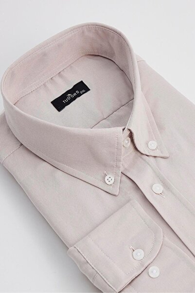 Tudors Men's Big Size Large - Cotton Long Sleeve Oxford Shirt, Rhinestone Col...