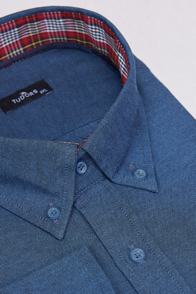 Tudors Mari mari mari mari mari mari - camasa indigo cu un singur buzunar, ma...