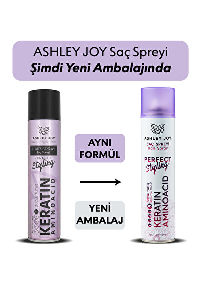 ASHLEY JOY Keratin Ve Aminoasit Içeren Güçlütutuş Şekillendirici Saç Spreyi 300 ml
