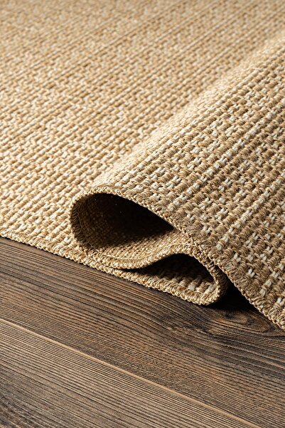 Cotto Home Tiora TI004A Bej Jüt Halı Naturel Sisal Örme Hasır Modern Yıkanabi...