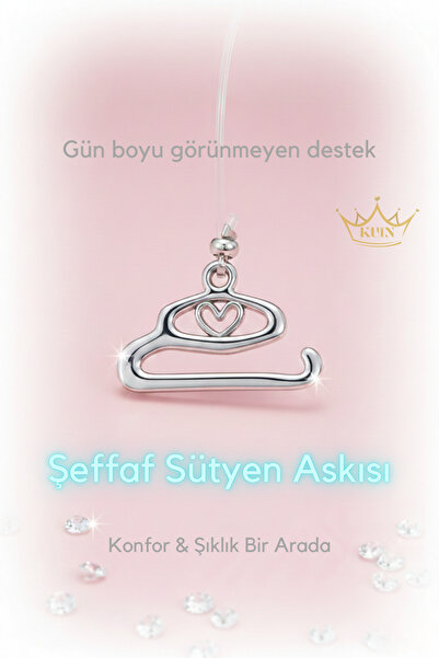 KUIN Ultra-Thin Heart Pattern Invisible Adjustable Transparent Bra Strap - a ...