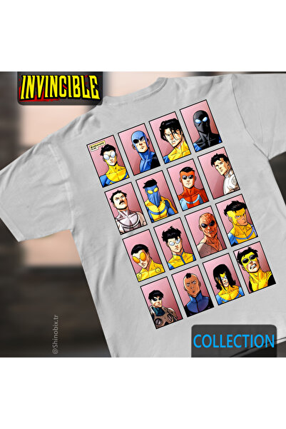 SHINOBIX Invincible Comic Invincible Variations Printed Oversize T-Shirt
