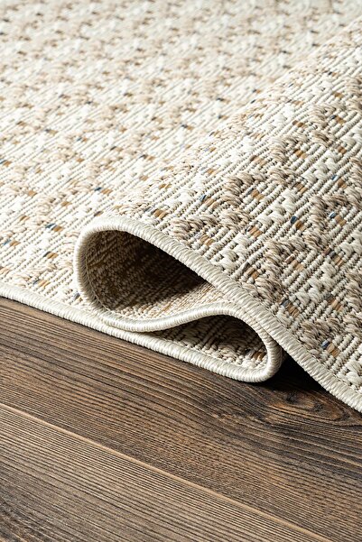 Cotto Home Tiora TI006A Krem Jüt Halı Naturel Sisal Örme Hasır Modern Yıkanab...