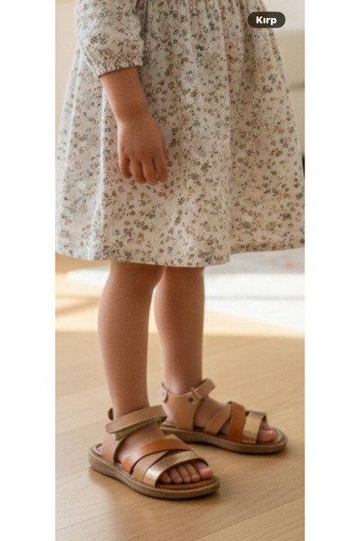 nuh kids Sandale ortopedice zilnice pentru fete din piele naturală