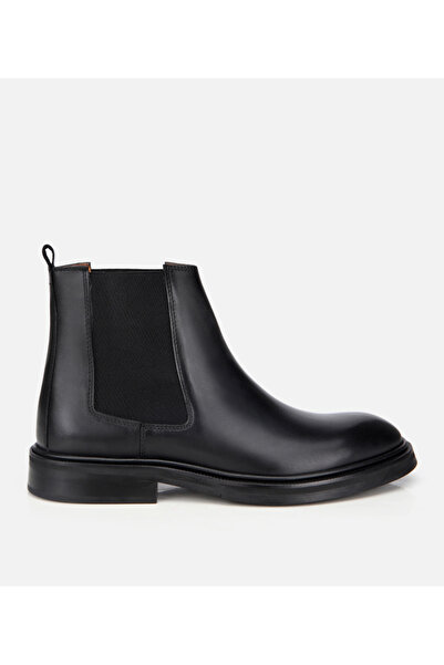 Hotiç Erkek Deri Siyah Lastik Detaylı Chelsea Bot