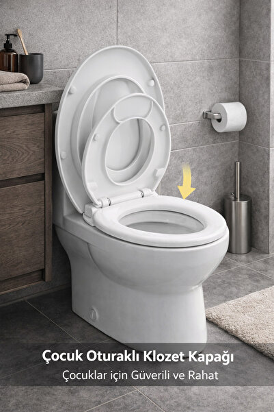 Visam KLOZET KAPAĞI ÇOCUK OTURAKLI TERMOPLAST YAVAŞ KAPANIR LEYLAK