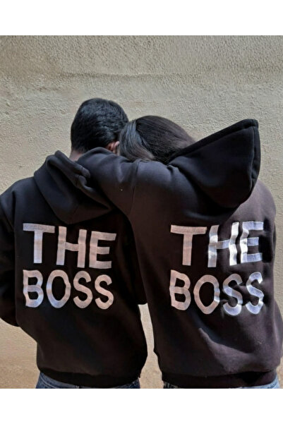 Touz Moda Couple Love Design Kapüşonlu Sweatshirt (Tekli Gönderilir)