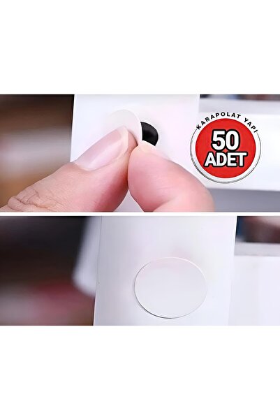 KarapolatYapı Yapışkanlı Vida Gizleme Tapası Beyaz 1 Yaprak 50 Adet