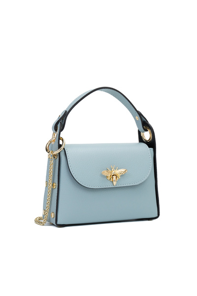 Posete Fagaras Alma Leather Purse - Blue, Casual Bag Made of Genuine Leather ...