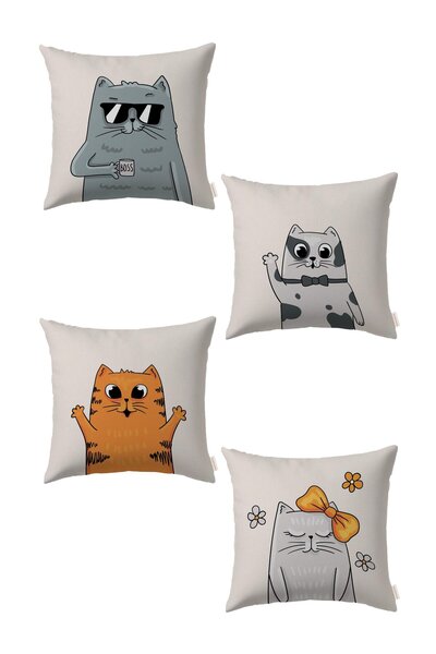 Arancione Co . Yaban Husă de pernă decorativă, set de 4, Ds1