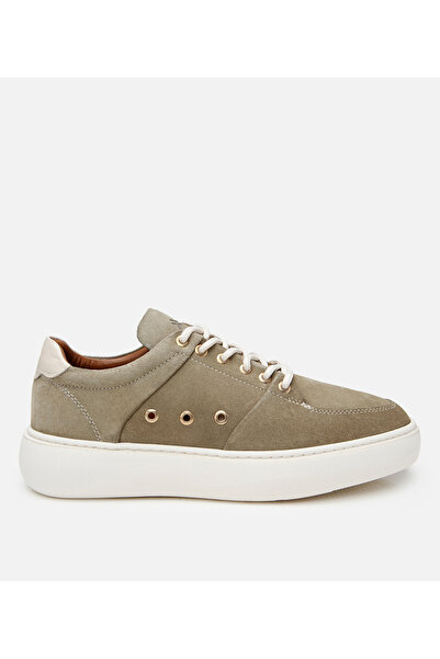 Hotiç Erkek Süet Deri Yeşil Yüksek Tabanlı Spor Ayakkabı